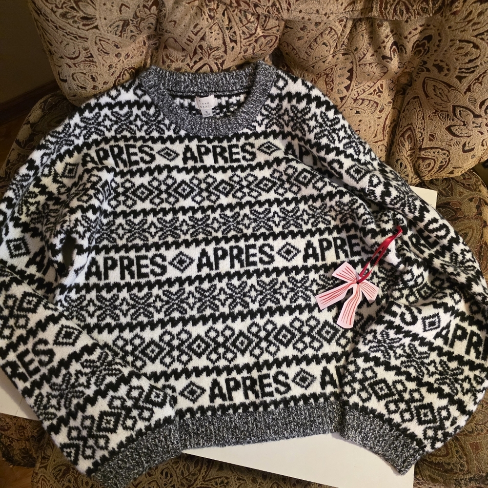 a new day. Black and White Apres SweaterAPRES Winter Style